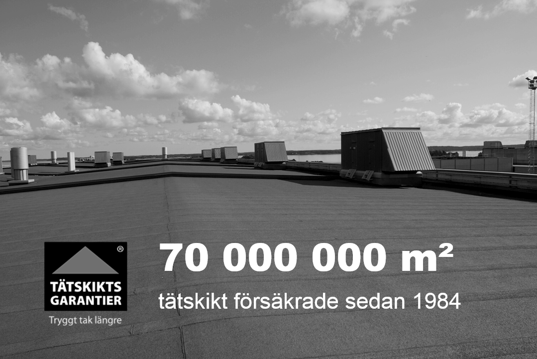 70 miljoner kvadratmeter tak försäkrat sedan 1984