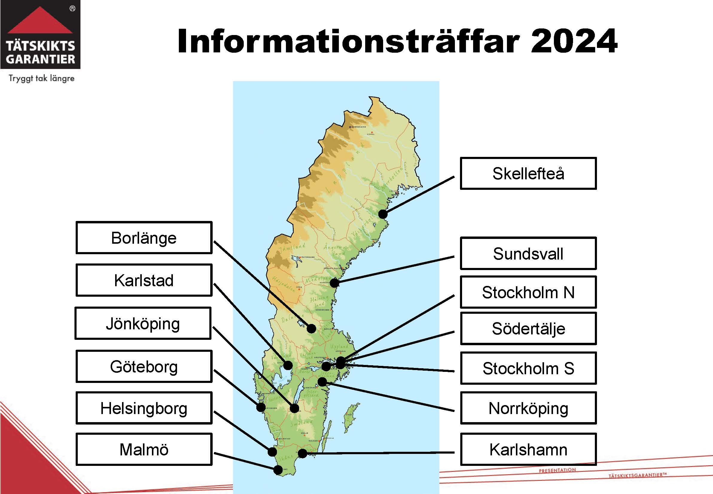 Orter för informationsträffar 2024